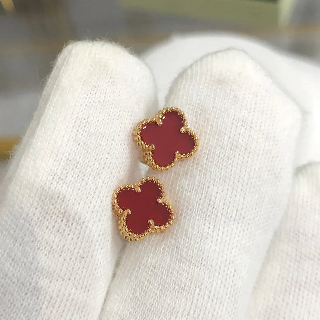 Four-Leaf Clover | Stud Earrings Red