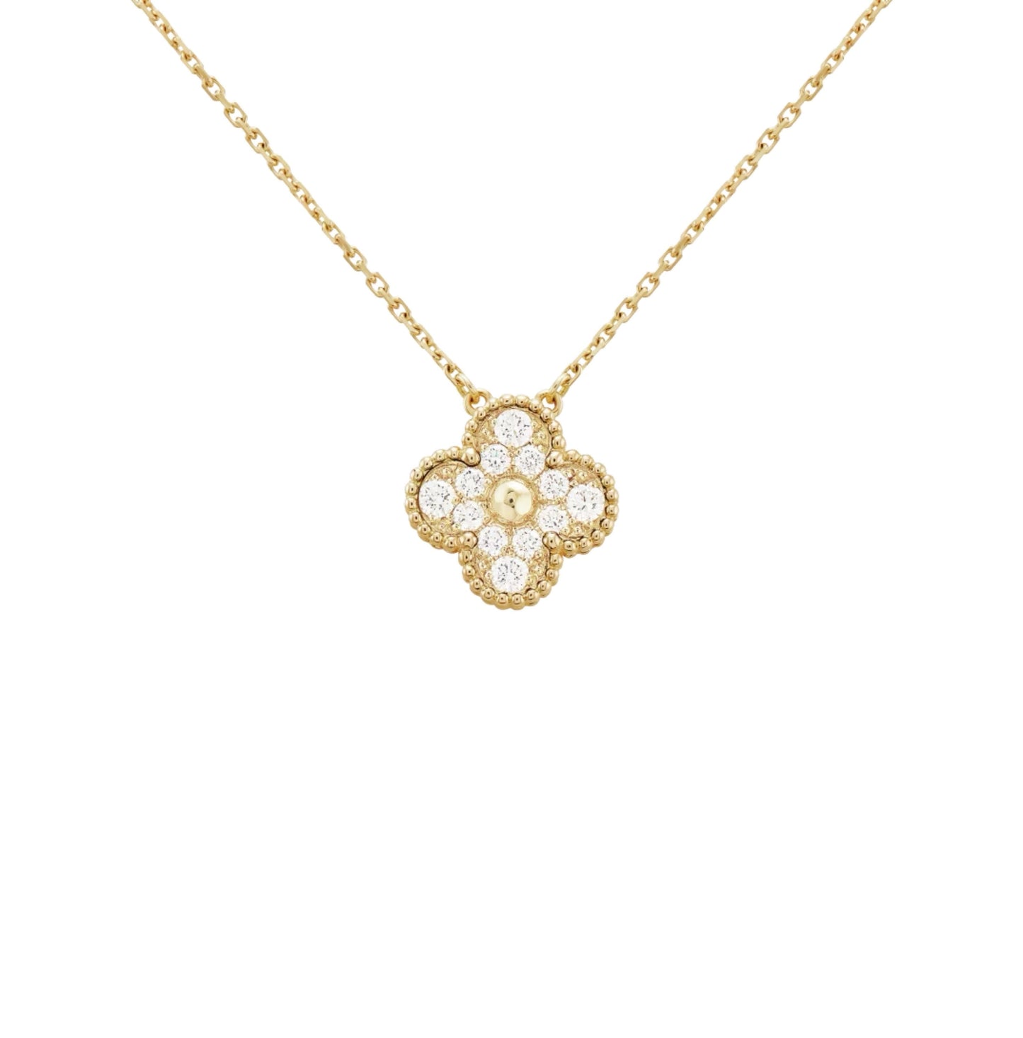 Golden | Clover Diamond Necklace