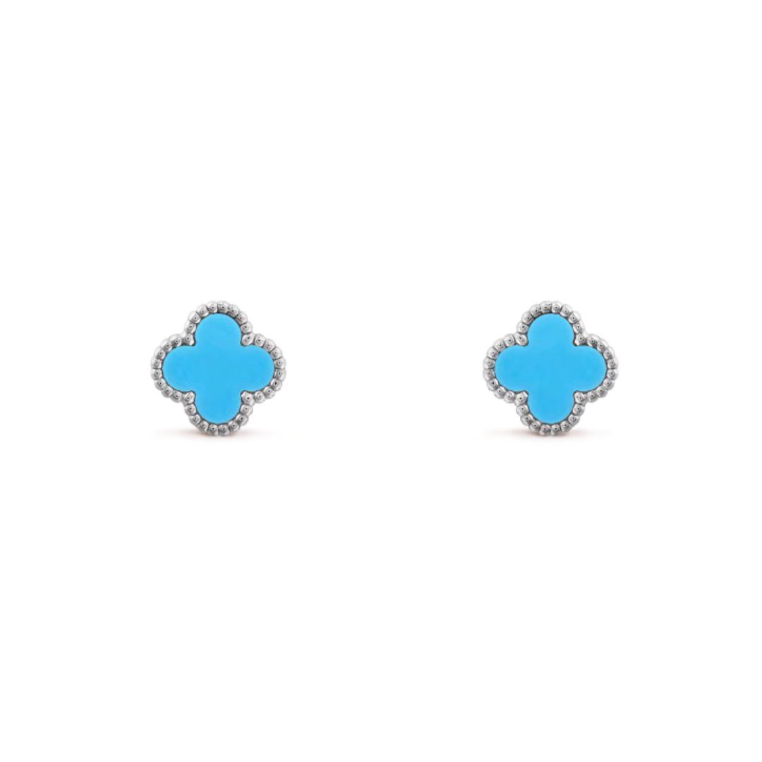 Coki Earrings- Blue / Silver