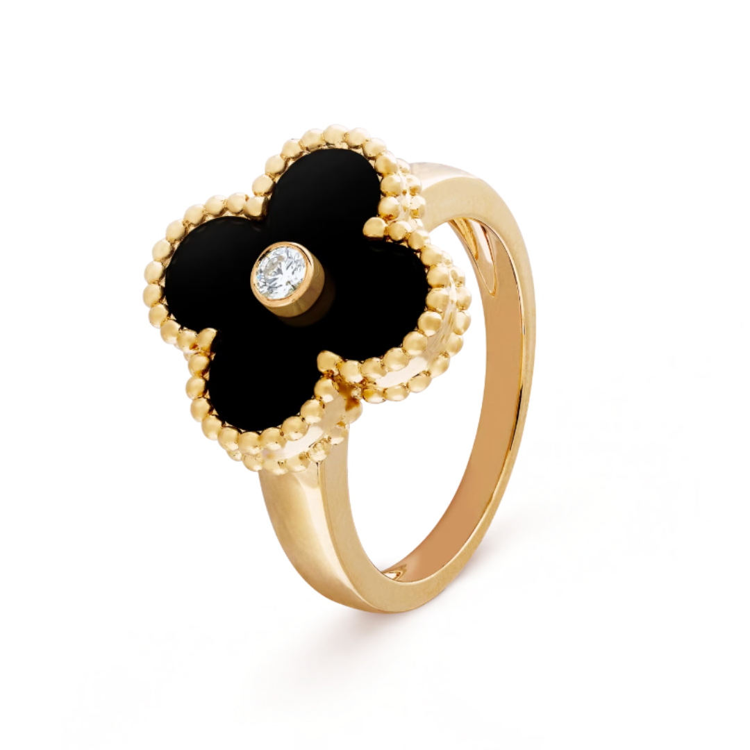 Amber Ring - Black/ Gold