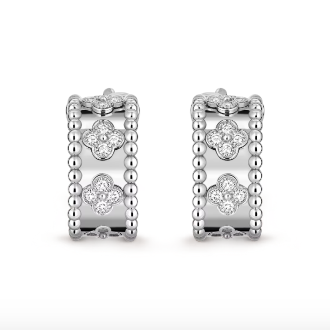Abby Earrings- Diamond / Silver