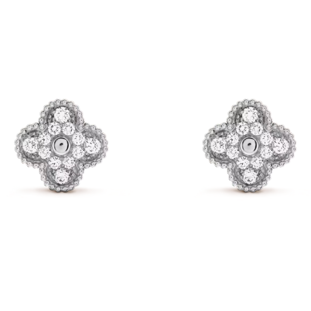Coki Earrings- Diamond / Silver