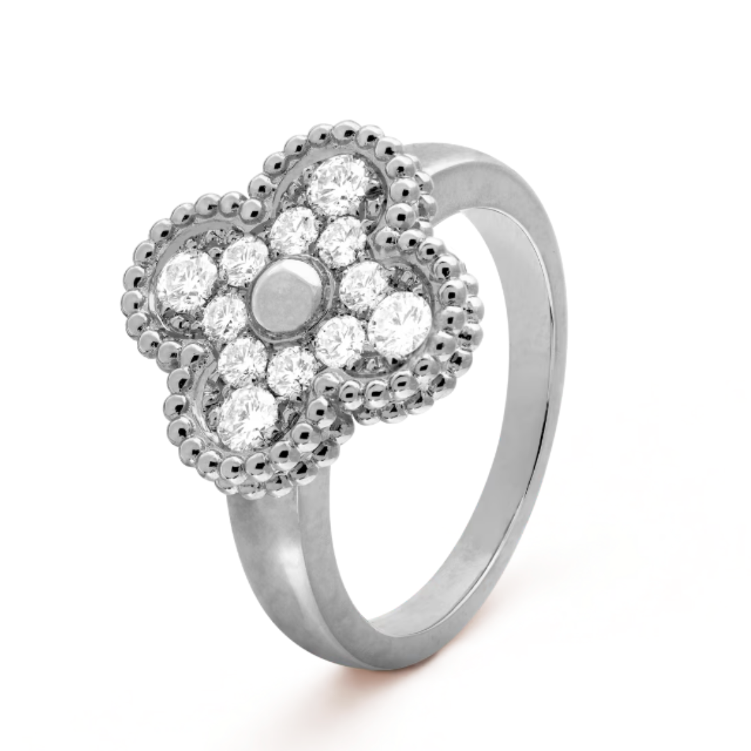 Amber Ring - Diamond/ Silver