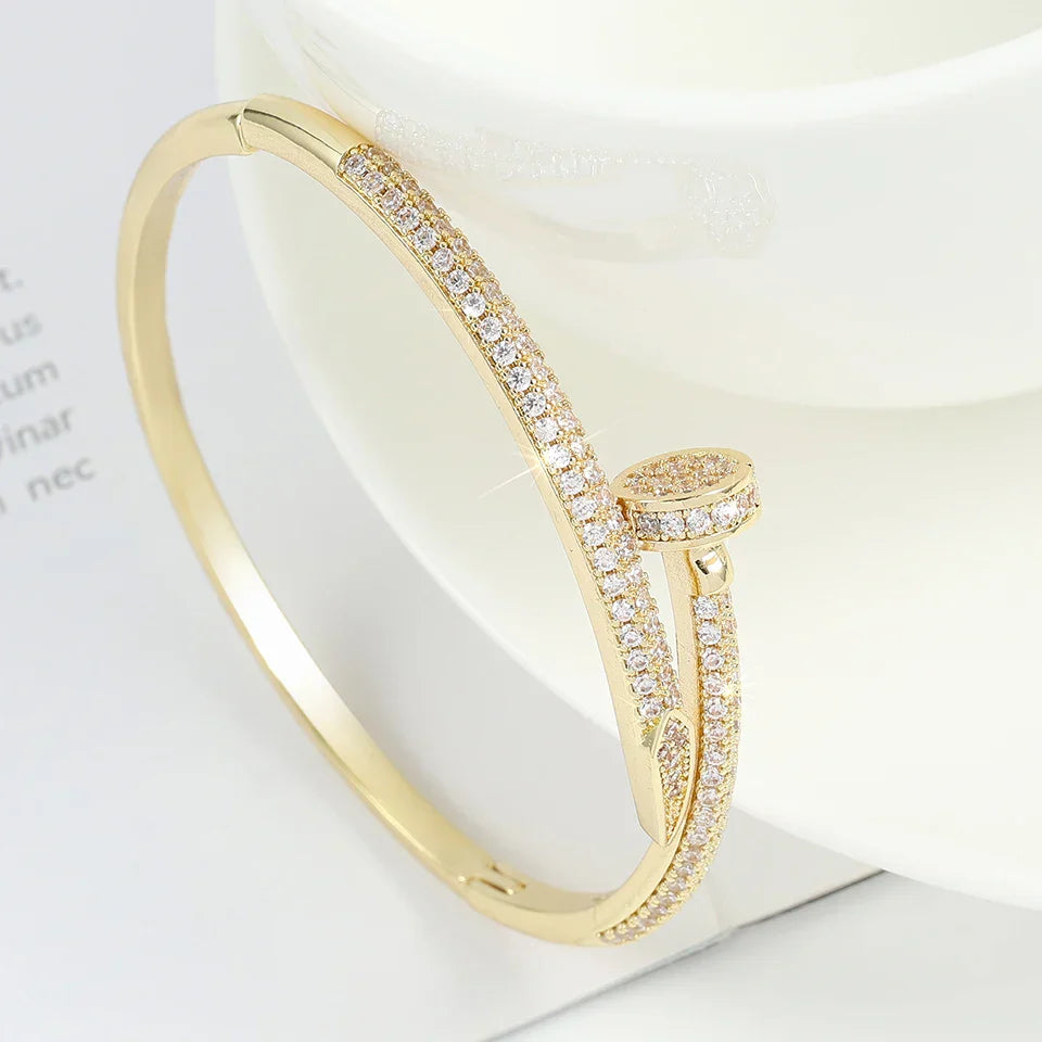 Hermiz Nail Bracelet with Stones