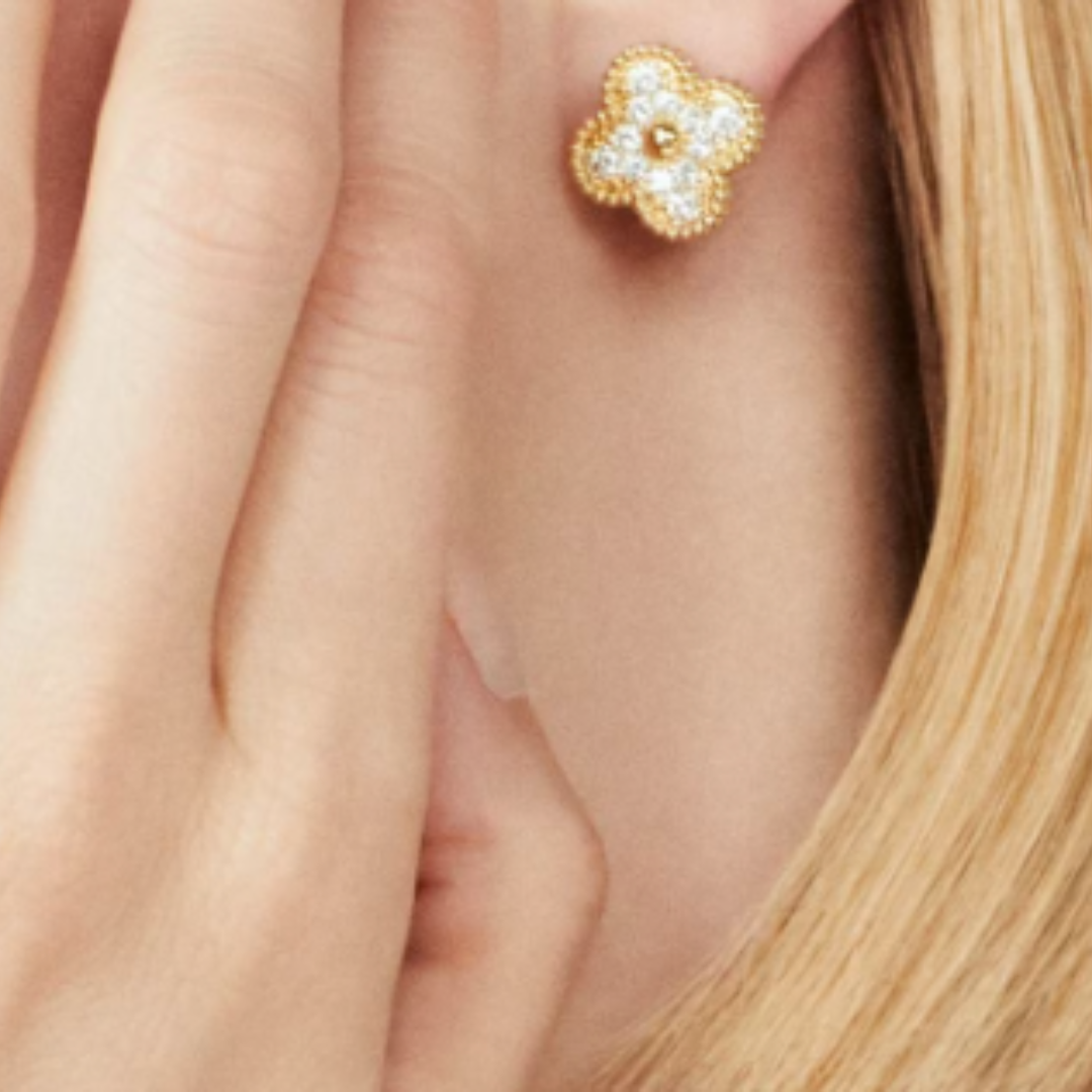 Coki Earrings- Diamond / Gold