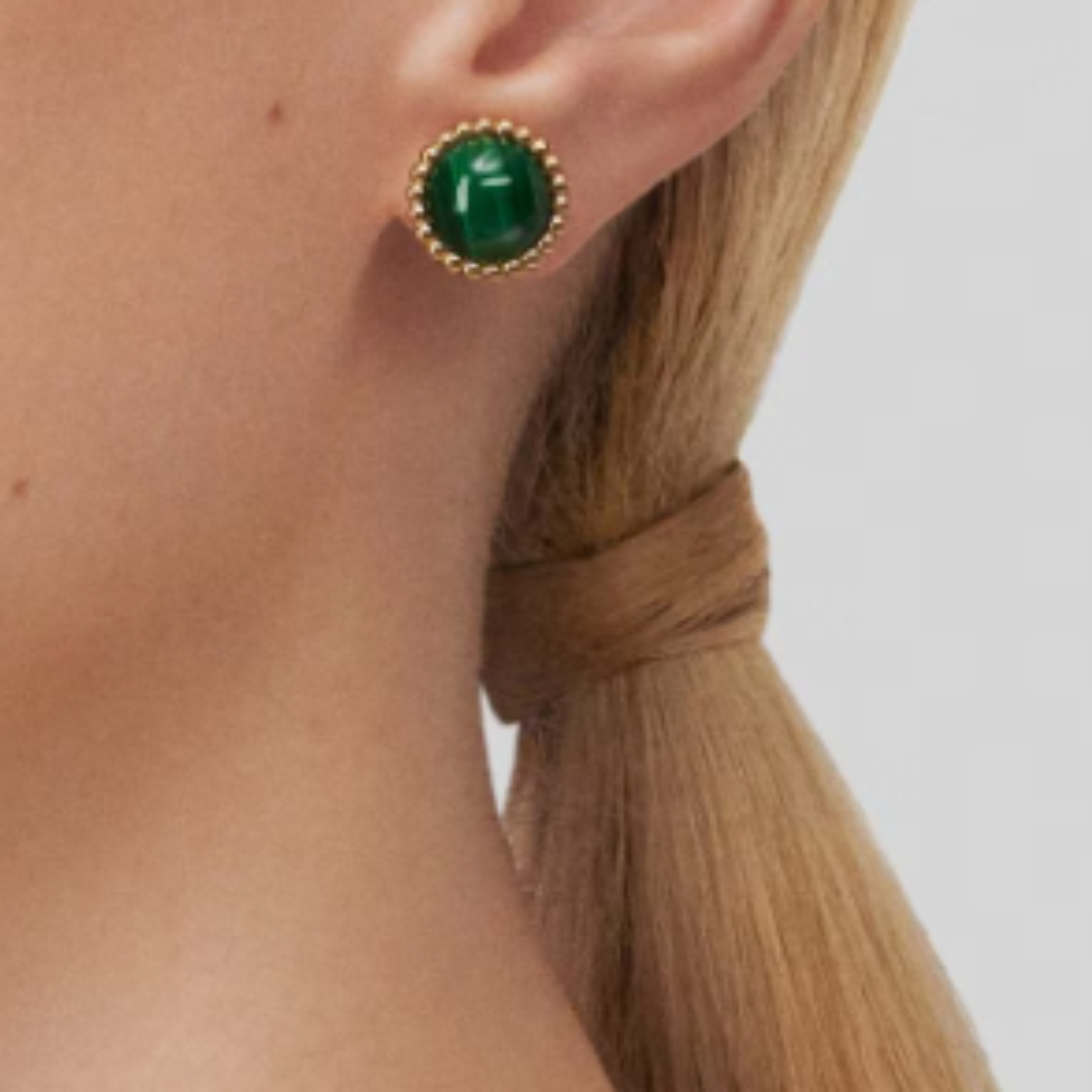 Sassy Earrings - Green/ Gold