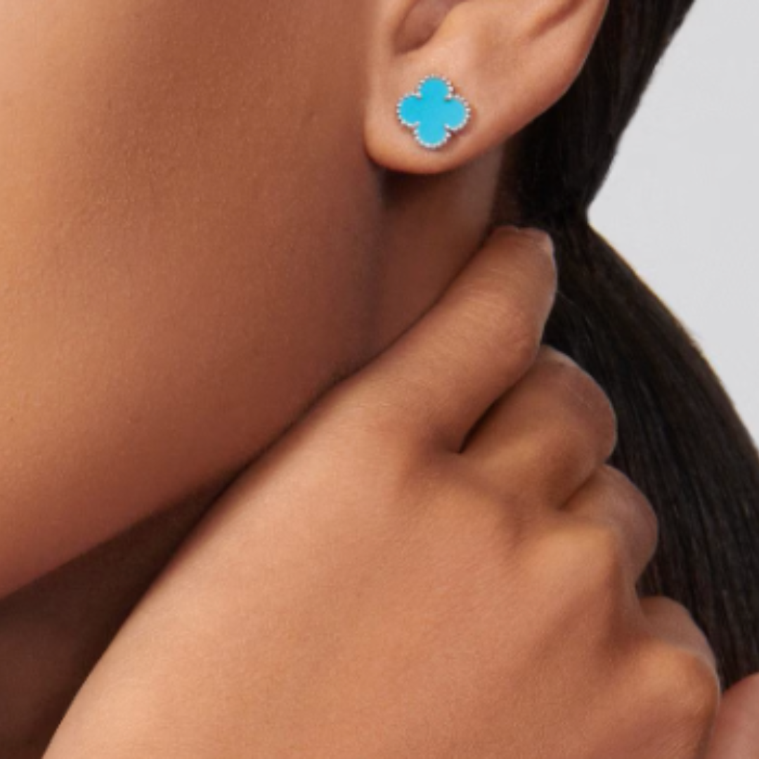 Coki Earrings- Blue / Silver