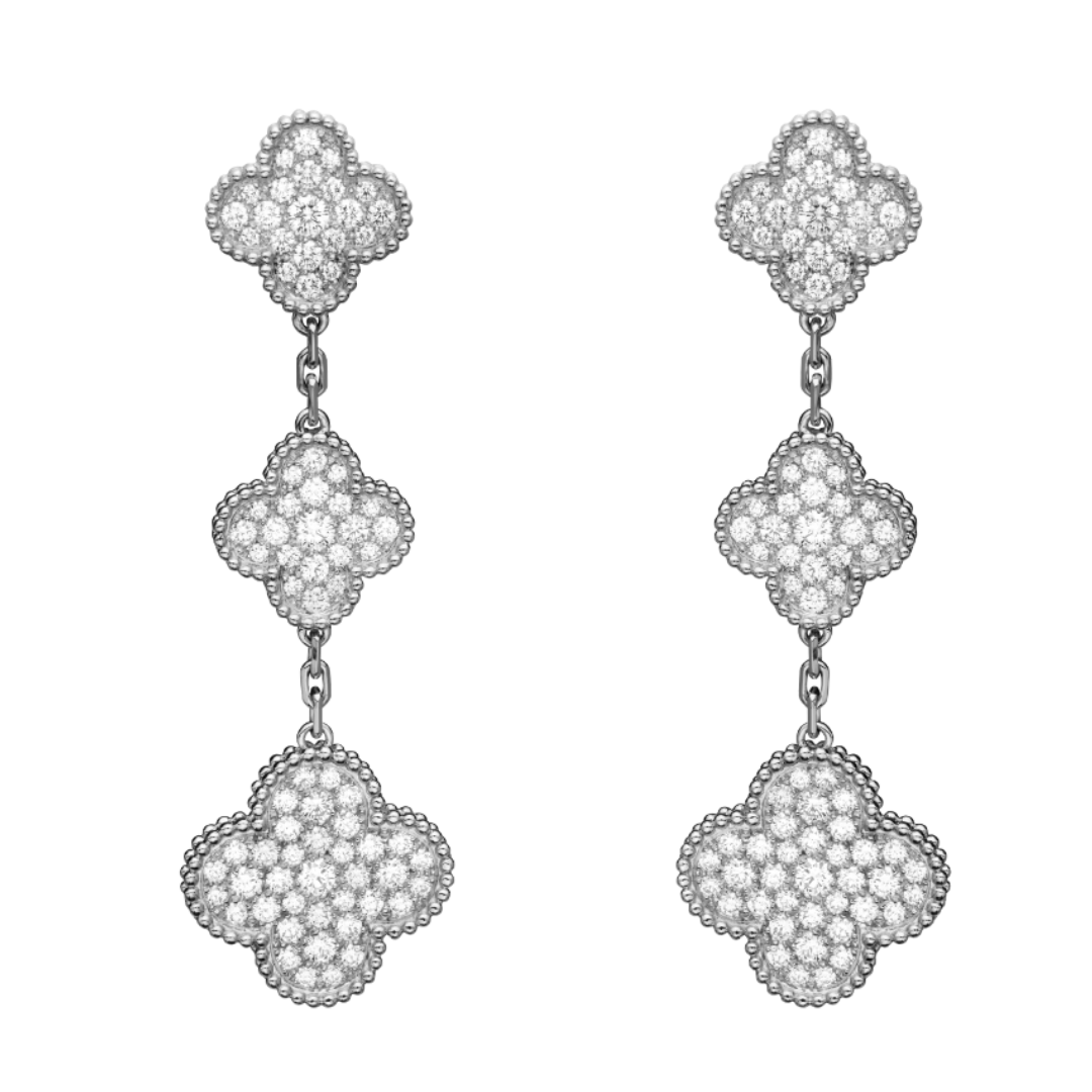 Coki Trio Earrings - Diamond / Silver