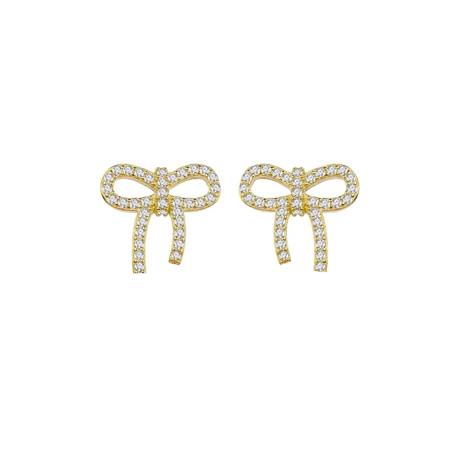 Tia Bow Earrings - Gold