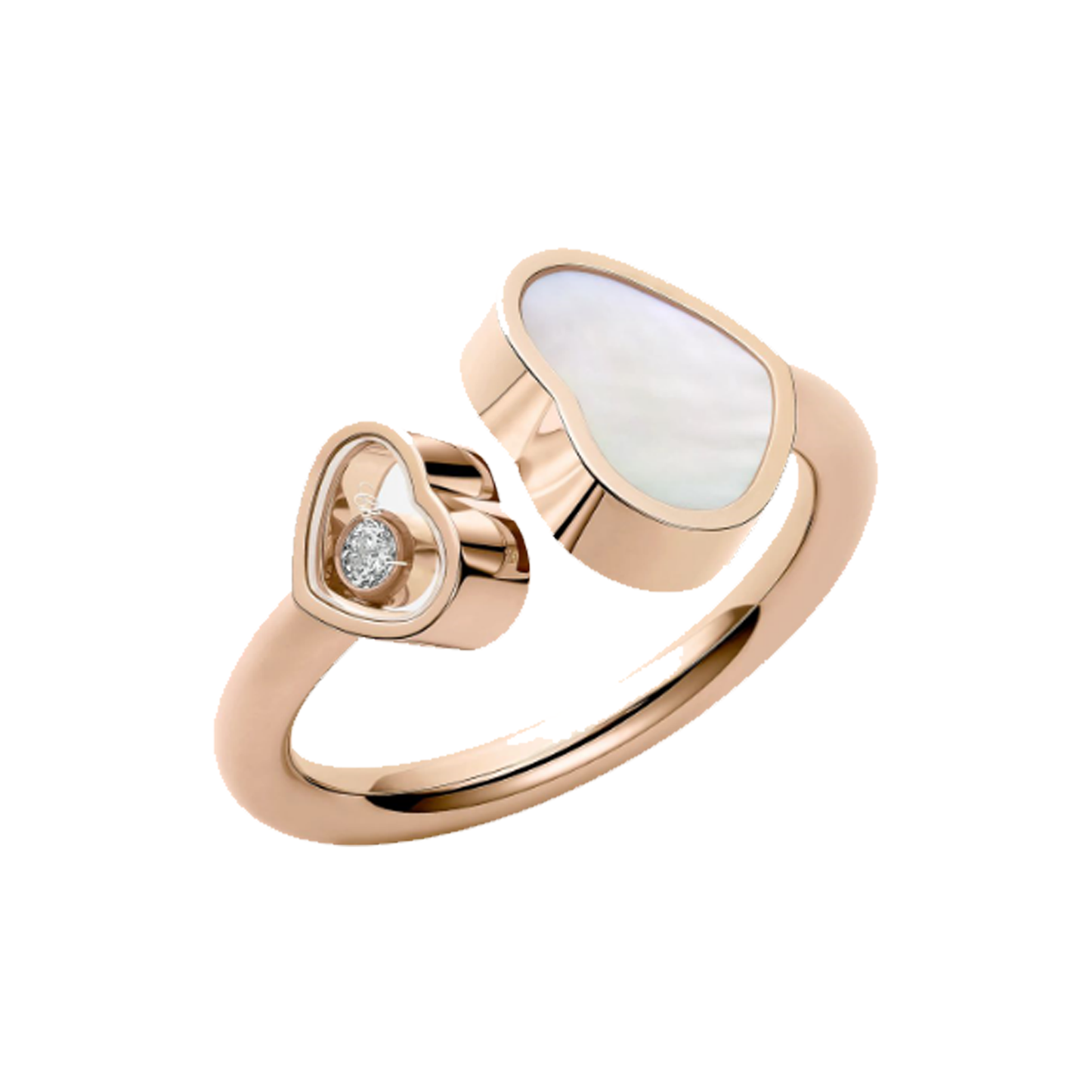 Herz Ring - Roségold / White