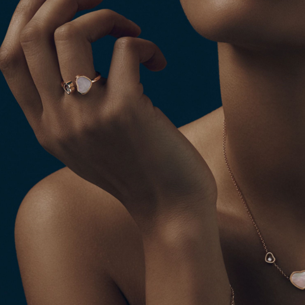 Herz Ring - Roségold / White