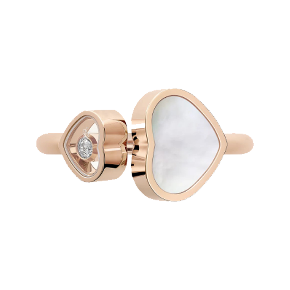Herz Ring - Roségold / White