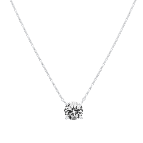 Silver Solitaire | Necklace