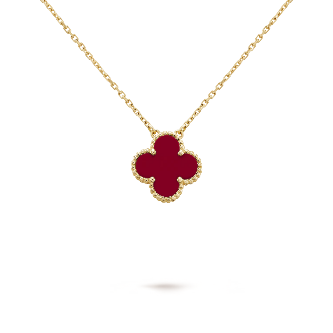 Golden Red | Clover Necklace