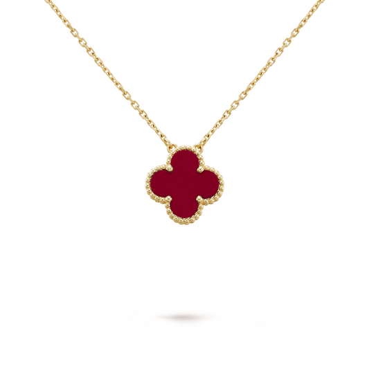 Golden Red | Clover Necklace