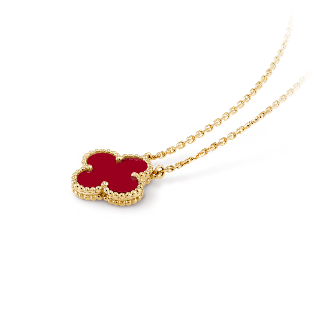 Golden Red | Clover Necklace