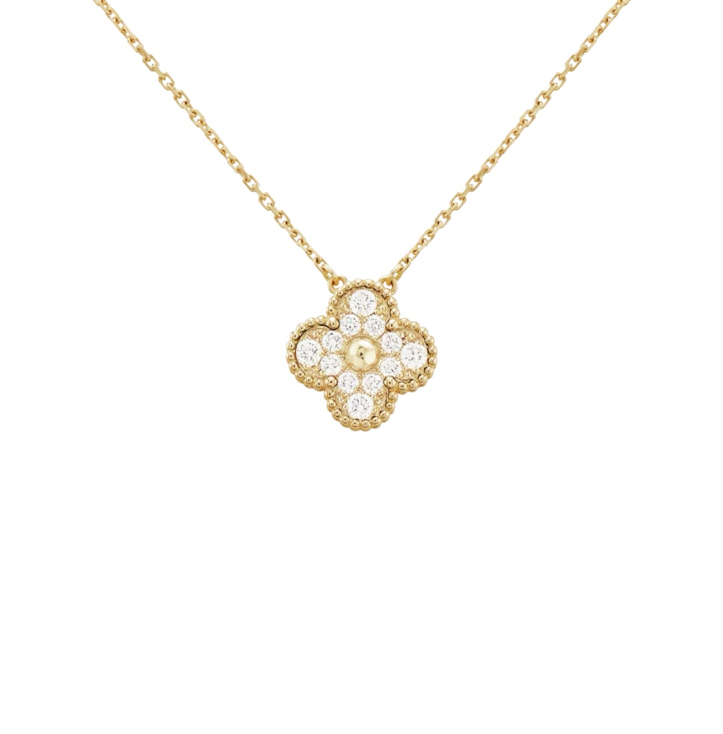 Golden | Clover Diamond Necklace