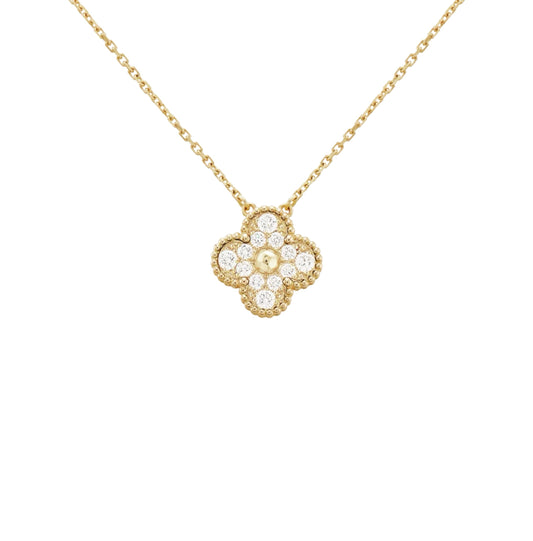 Golden | Clover Diamond Necklace