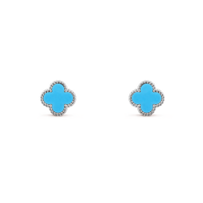 Coki Earrings- Blue / Silver
