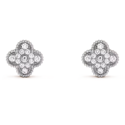 Coki Earrings- Diamond / Silver