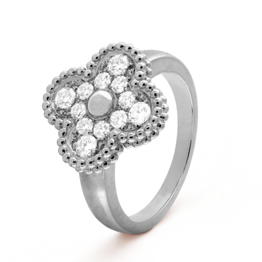 Amber Ring - Diamond/ Silver