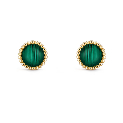 Sassy Earrings - Green/ Gold