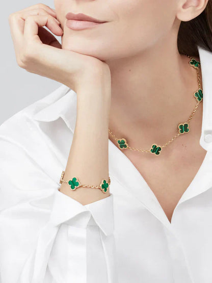 Golden Green Luxe | Clover Necklace