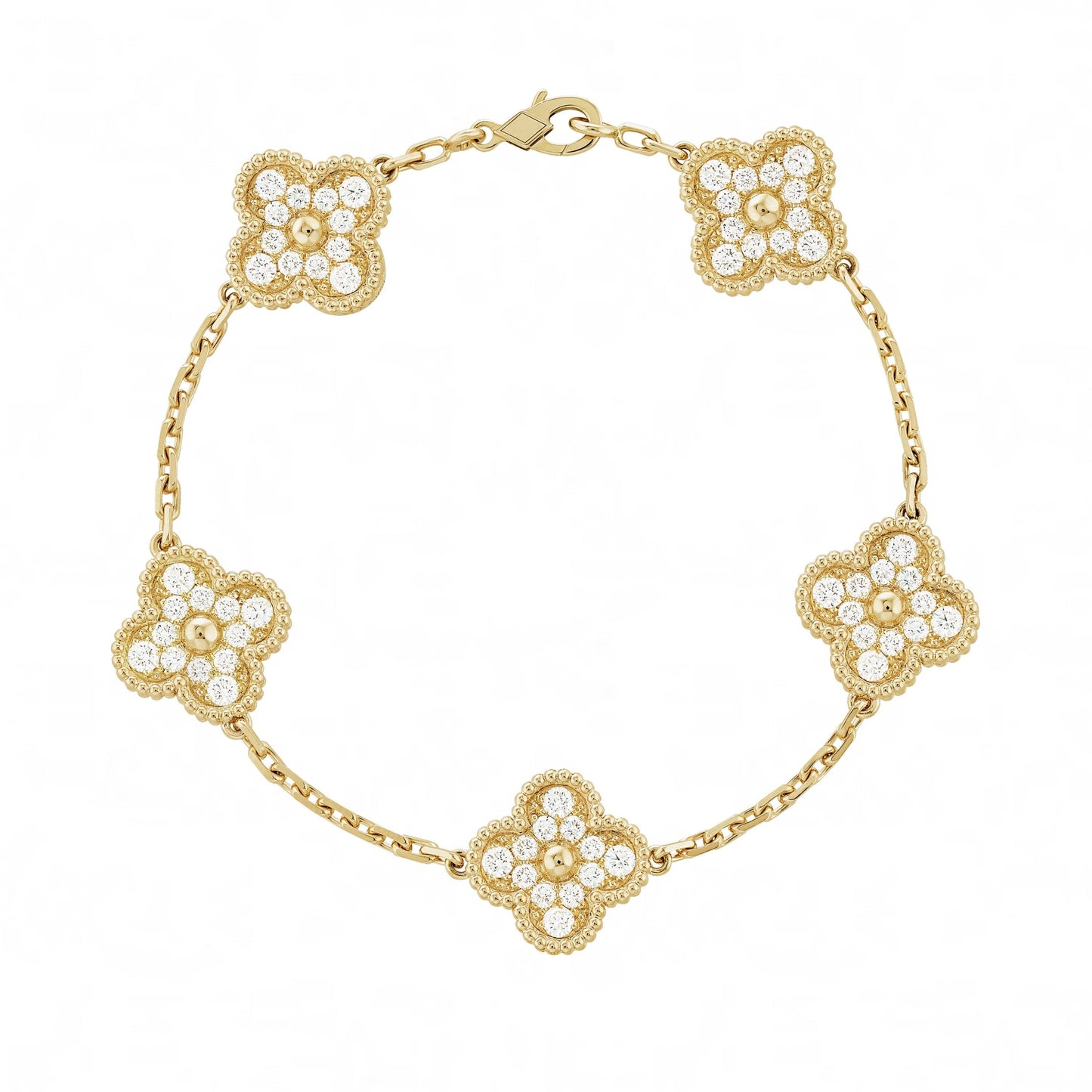 Golden | Clover Diamond Bracelet