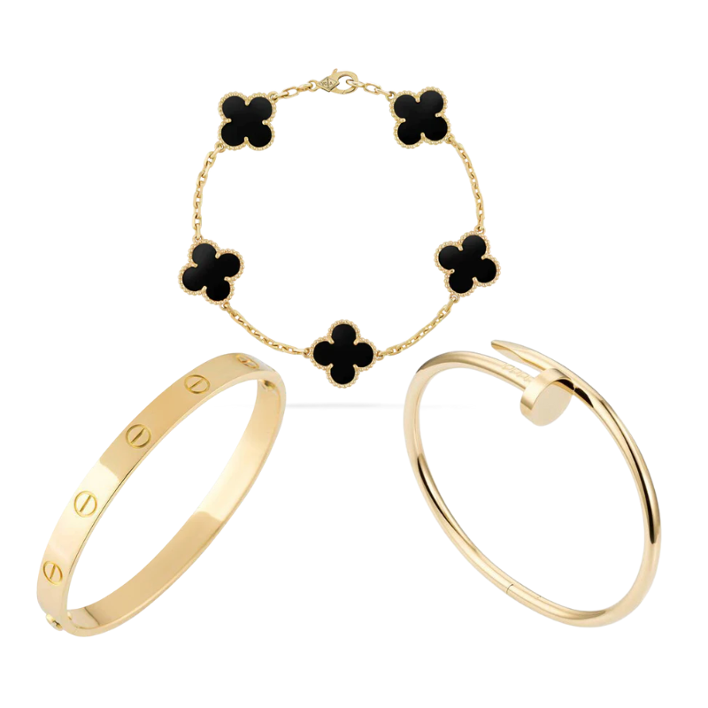 Golden Black | Stackable Bracelet Set