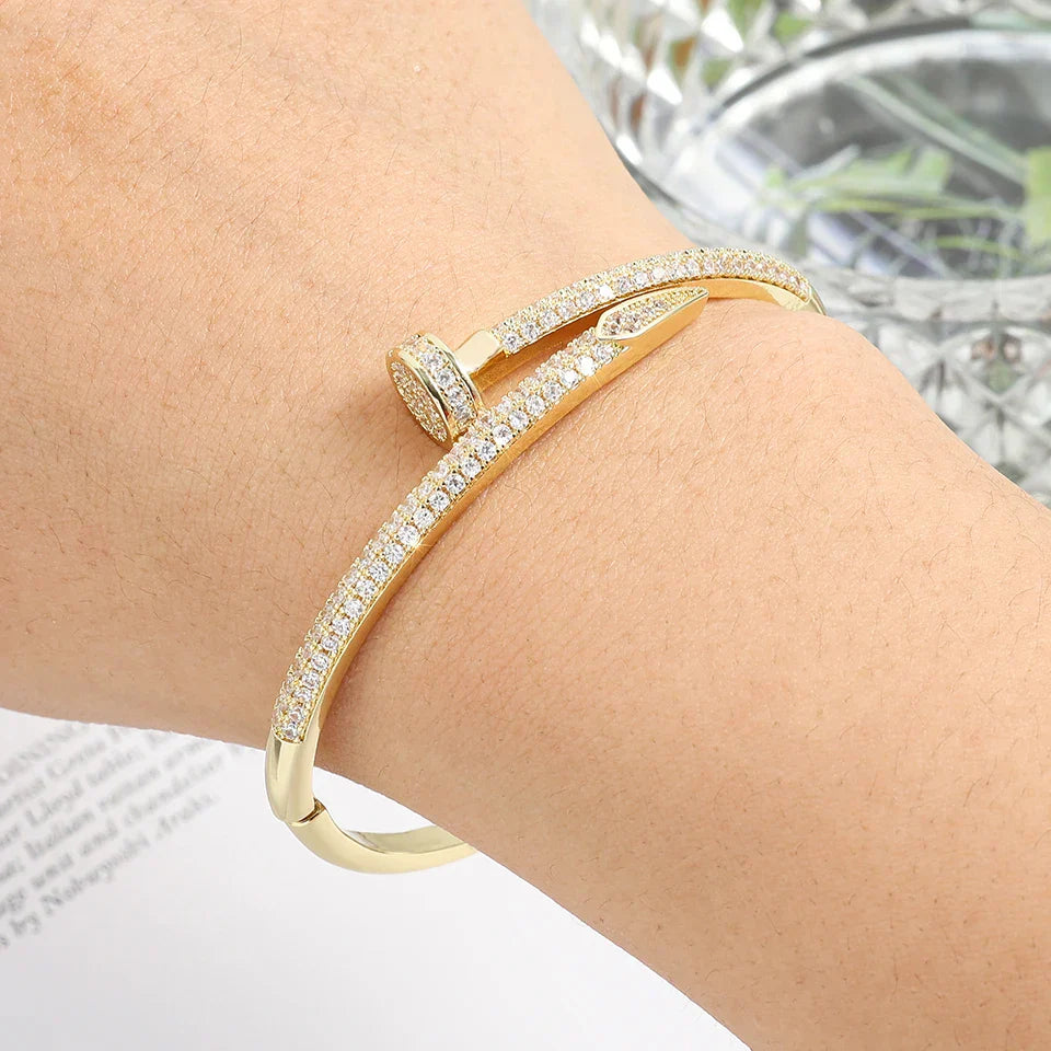 Hermiz Nail Bracelet with Stones