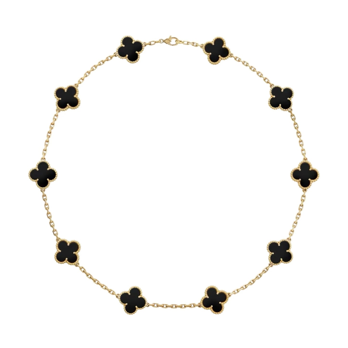 Golden Black Luxe | Clover Necklace