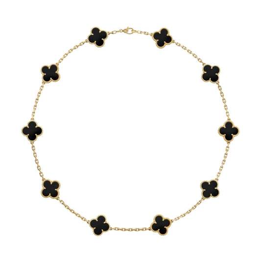 Golden Black Luxe | Clover Necklace