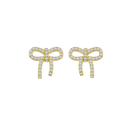 Tia Bow Earrings - Gold