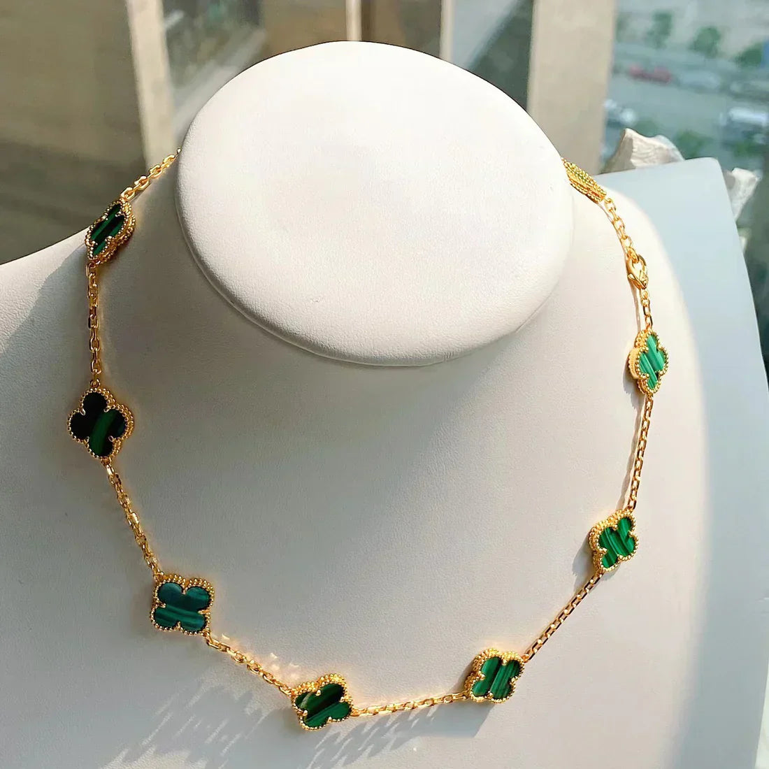 Golden Green Luxe | Clover Necklace