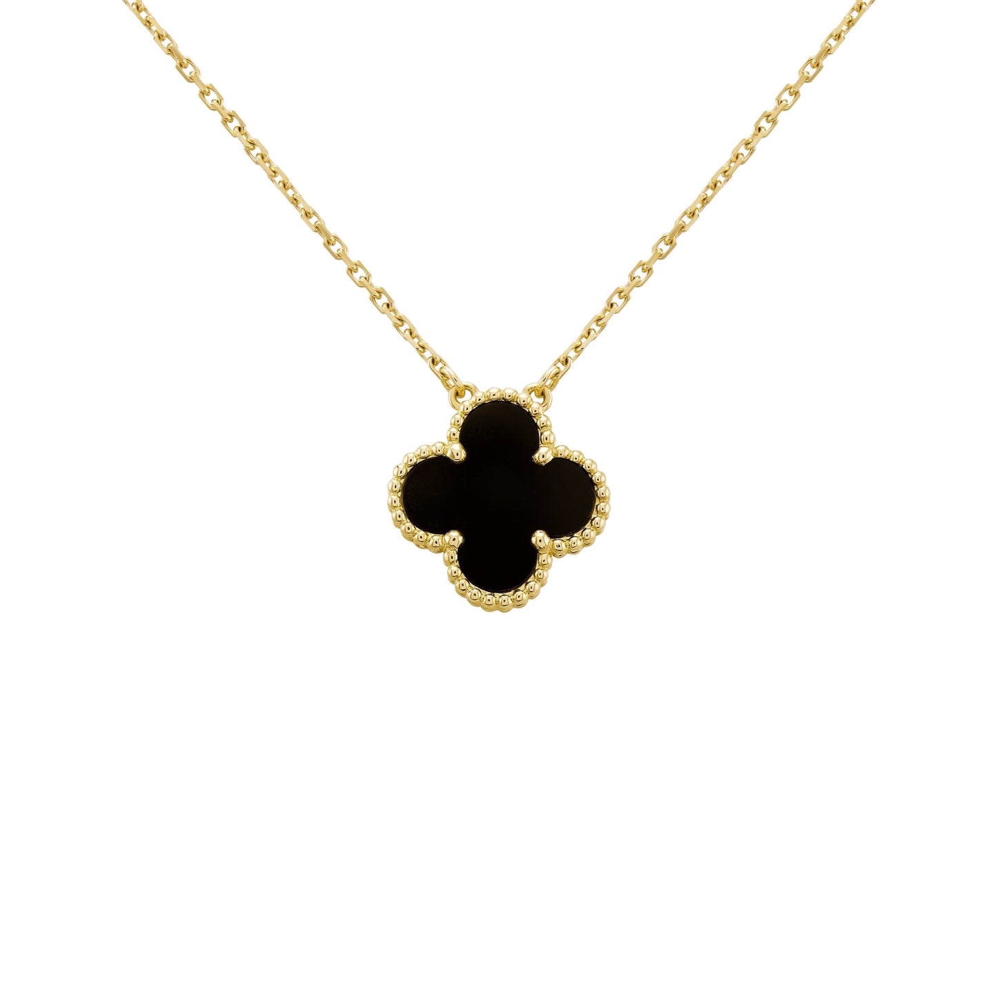 Golden Black | Clover Necklace