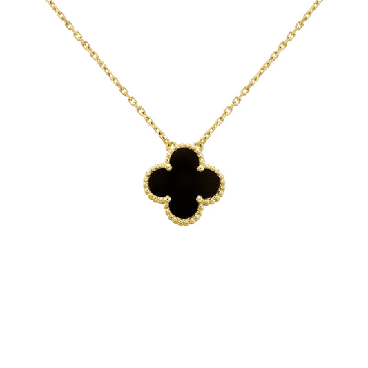 Golden Black | Clover Necklace