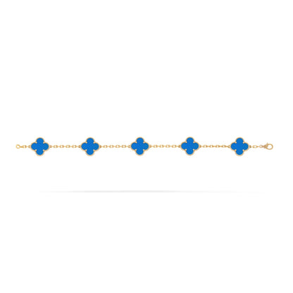 Golden Blue | Clover Bracelet