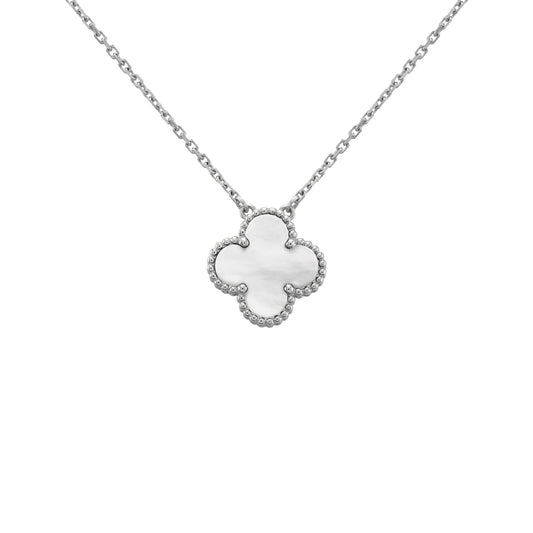 Silver White | Clover Necklace