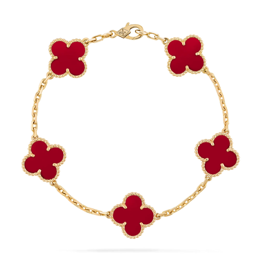 Golden Red | Clover Bracelet