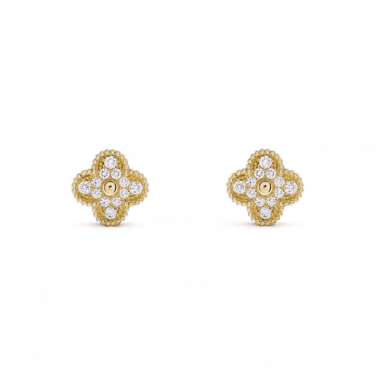 Golden | Clover Diamond Earrings