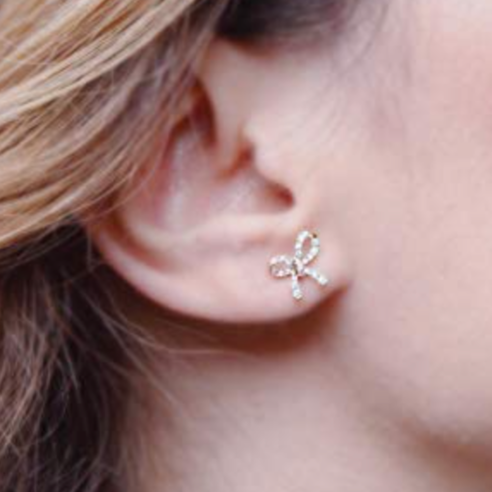 Tia Bow Earrings - Gold