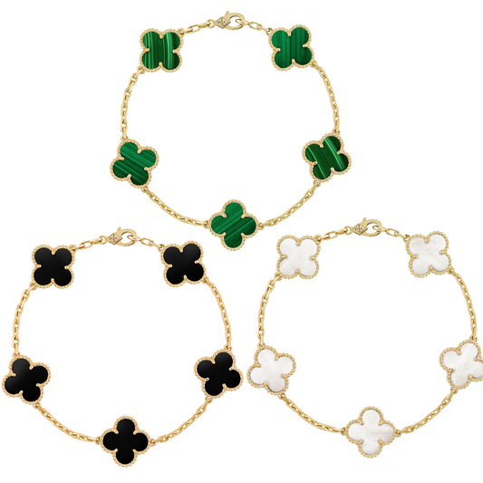 Golden Harmony | Clover Bracelet Set