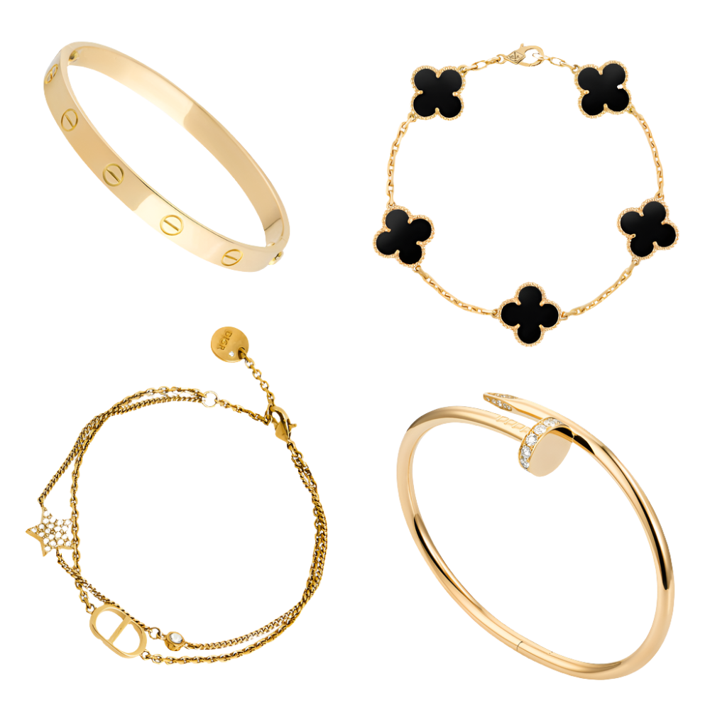 Golden Black Luxe | Stackable Bracelet Set