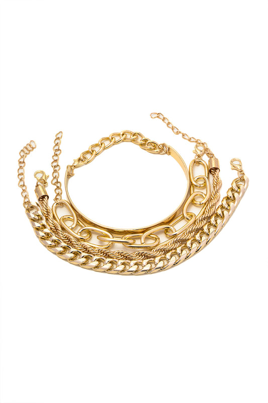 Golden Cuban | Bracelet Set