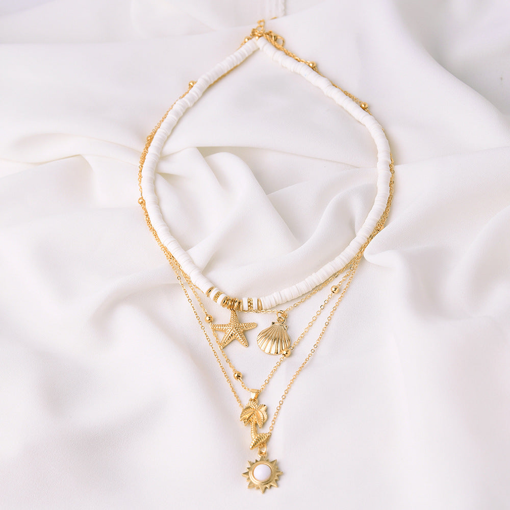 Golden Retro Ocean | Necklace