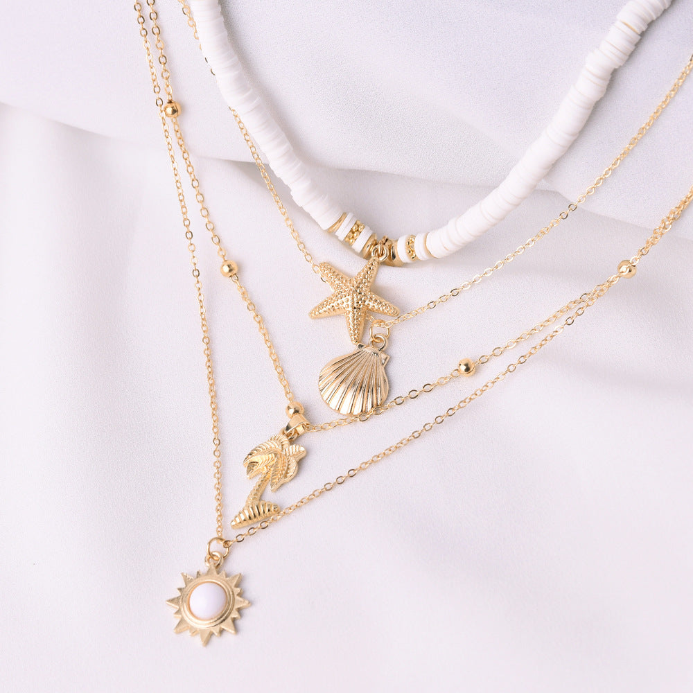 Golden Retro Ocean | Necklace