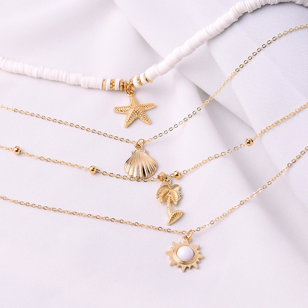 Golden Retro Ocean | Necklace